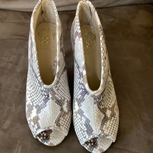 Snake Print Ankle Heels